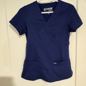 Grey's Anatomy Women's Navy Short Sleeve Top